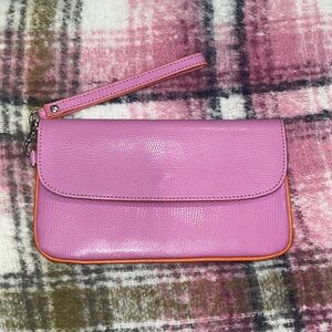 Baekgaard faux leather wristlet/clutch